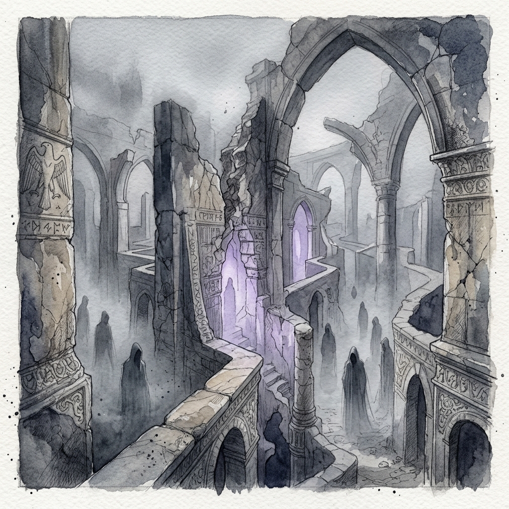 Grey Labyrinth — dark underground tunnels and stone passages.